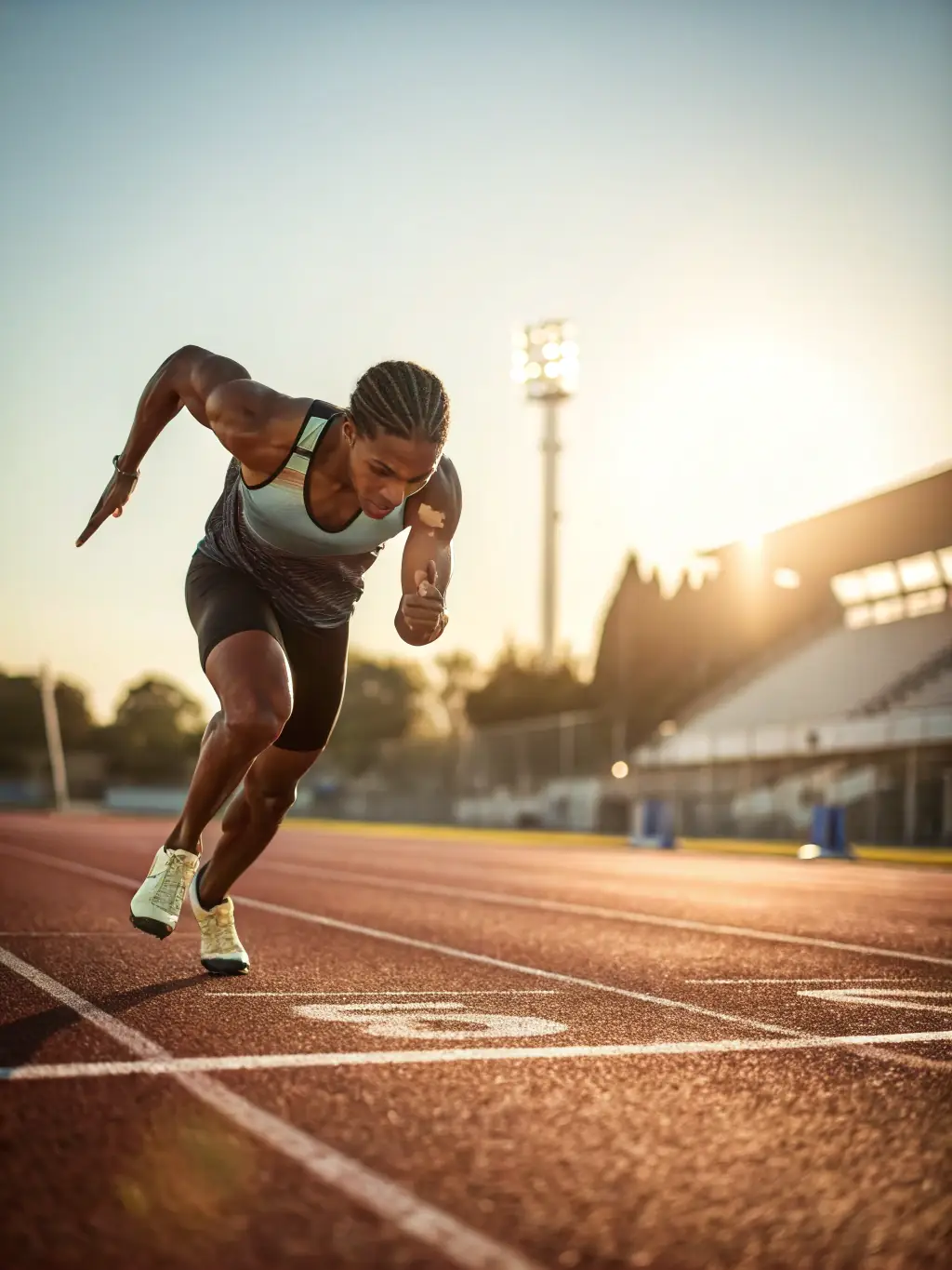 An individual athlete pushing their limits during a training session, demonstrating the commitment to personal development.